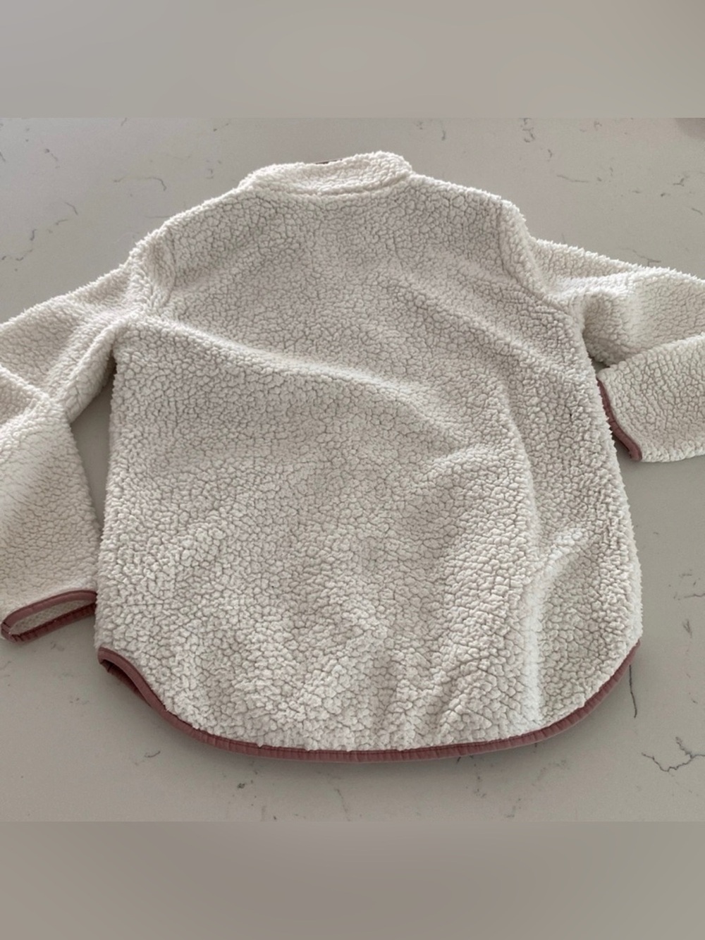 Abercrombie & Fitch quilted lined fleece (cream/rose) XS - Picture 14 of 14